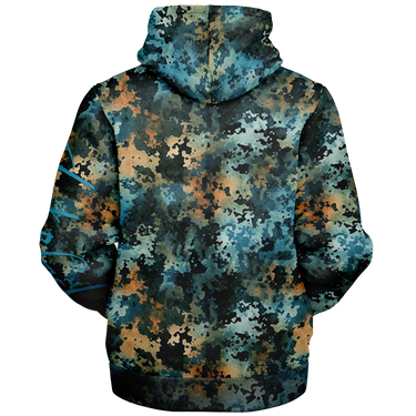 Chokefish™ Microfleece Zip-Up Hoodie Acid-Wash Colors-004B